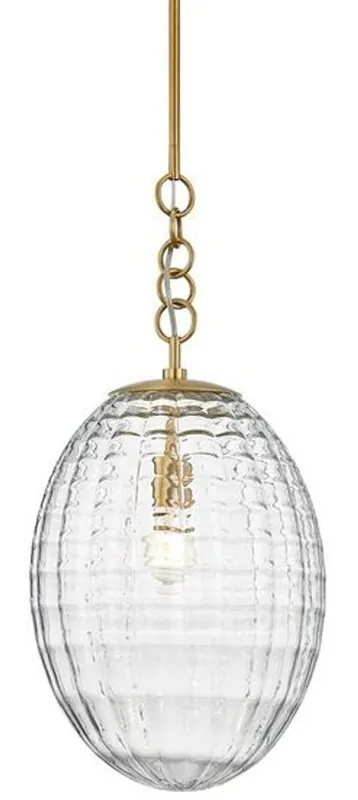 Casa Padrino lampe suspendue de luxe laiton antique Ø 30,5 x H. 68,6 cm - Lampe Suspendue avec Abat-Jour en Verre en Forme d'Oeuf - Lampe de Salon Beliebt
