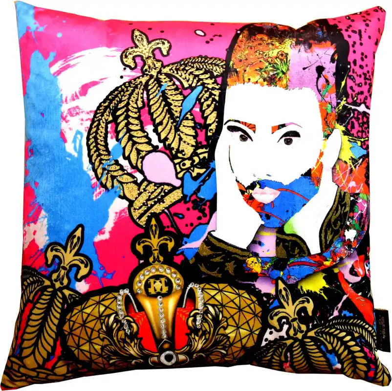 Rabatt Harald Glööckler Designer Coussin Pompöös de Casa Padrino Face - Art Collection -