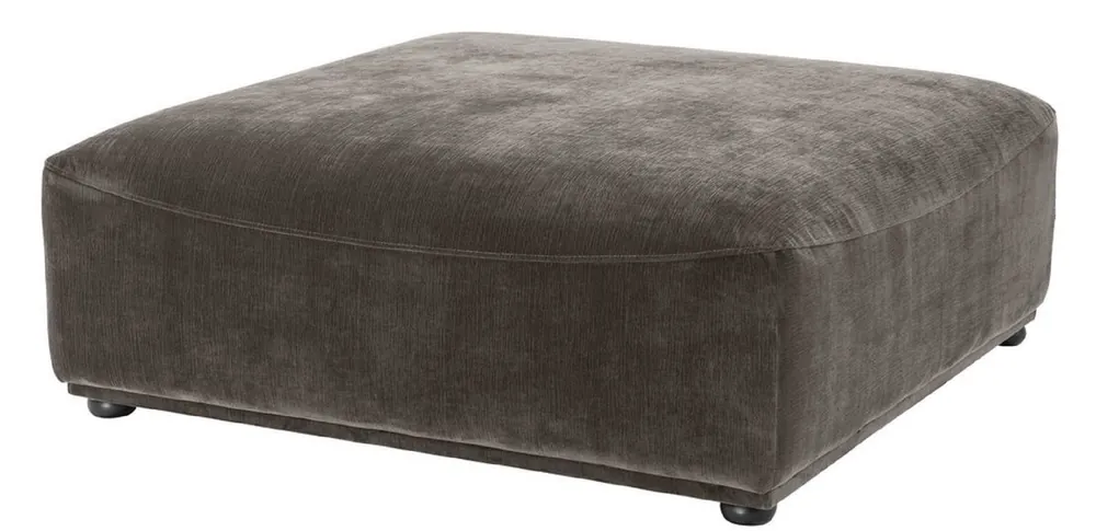 Top-Preis Casa Padrino tabouret de luxe gris / noir 109 x 109 x H. 42 cm - Tabouret 4 Angulaires - Mobilier de Luxe