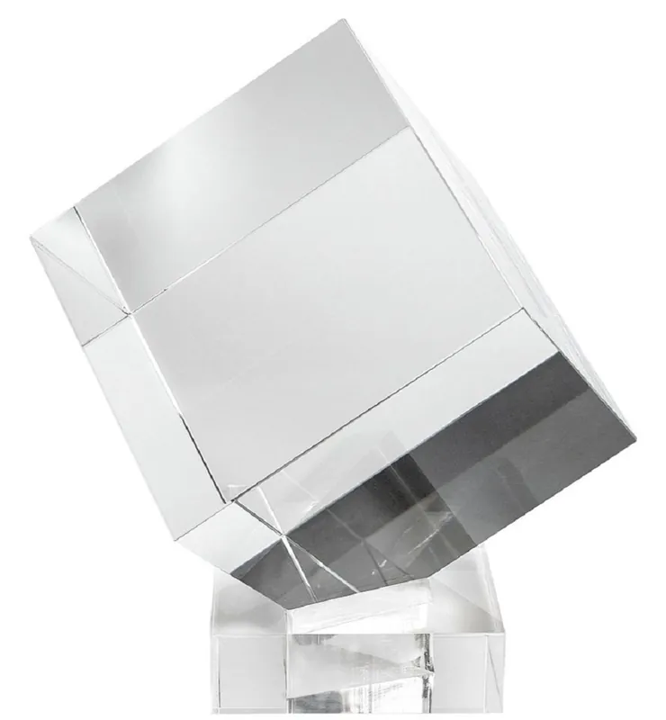 Sichere Zahlung Casa Padrino cube acrylique décoratif de luxe avec support 30 x 30 x H. 30 cm - Décoration de Bureau - Décoration de Salle de Séjour - Qualité de Luxe