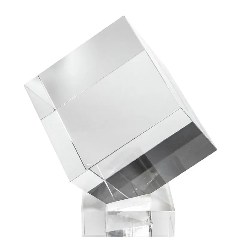 Casa Padrino cube acrylique décoratif de luxe avec support 20 x 20 x H. 20 cm - Décoration de Bureau - Décoration de Salle de Séjour - Qualité de Luxe Schneller Versand