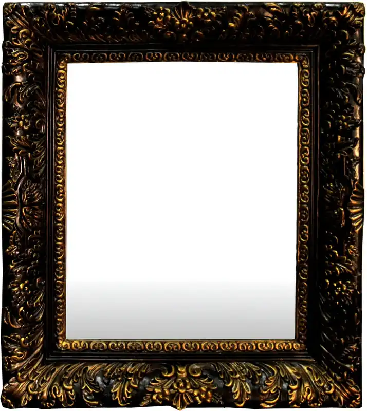 Neue Kollektion Miroir mural baroque Casa Padrino Noir / Or H85 x 73 cm - Miroir aspect antique