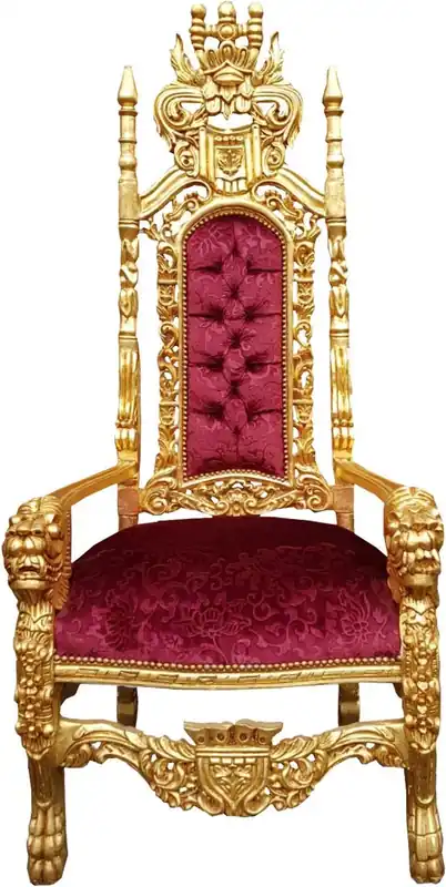 Casa Padrino fauteuil trône baroque bordeaux rouge motif / or - Fauteuil royal fait main - Fauteuil de mariage - Fauteuil géant - Magnifique meuble baroque Beliebt