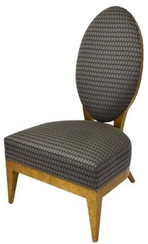 Online Kaufen Casa Padrino fauteuil de salon de luxe argent / noir / marron clair 65 x 77 x H. 114 cm - Qualité de Luxe