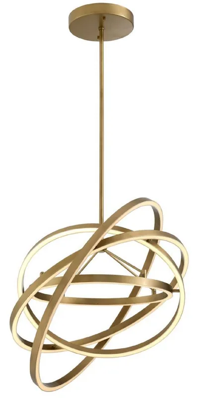 Must-Have Casa Padrino lustre LED de luxe laiton antique Ø 90 x H. 102 cm - Lustre de salon moderne réglable - Qualité de Luxe