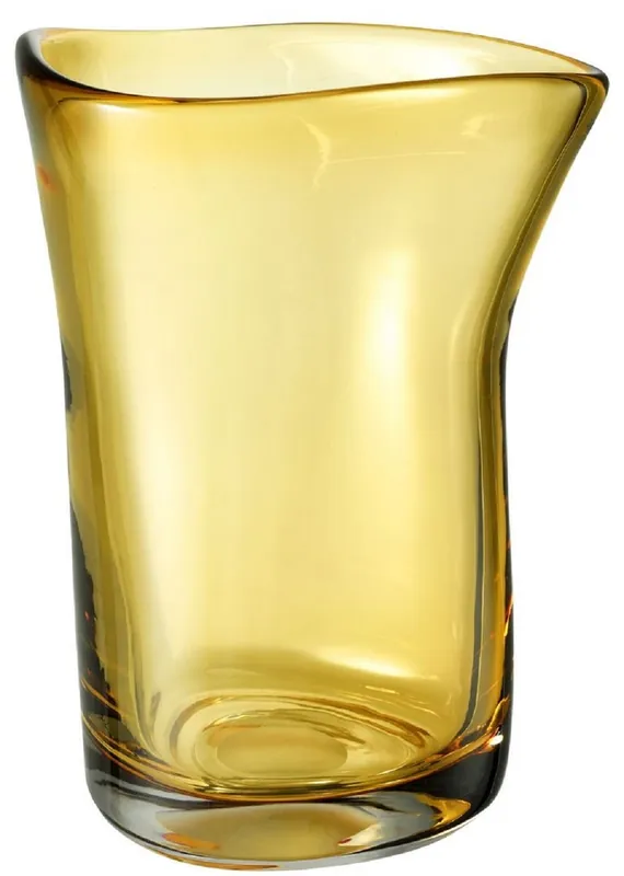 Preis Gesenkt Casa Padrino vase décoratif en verre de luxe jaune Ø 20 x H. 27,5 cm - Vase à Fleurs Soufflé à la Bouche - Accessoires de Décoration de Luxe