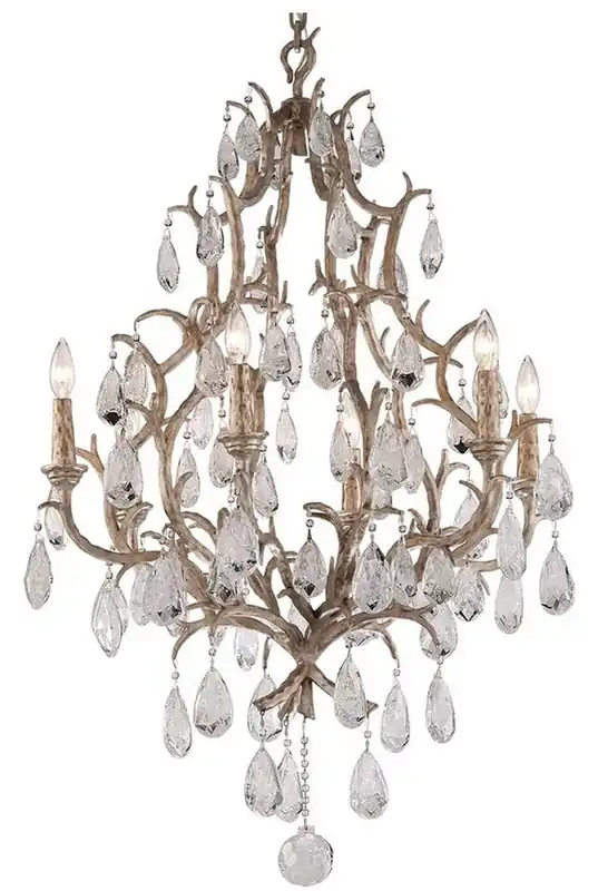 Günstig Casa Padrino lustre baroque de luxe bronze Ø 71 x H. 110,5 cm - Lustre fait main en fer forgé avec des tentures en verre cristal vénitien noble en forme de larme
