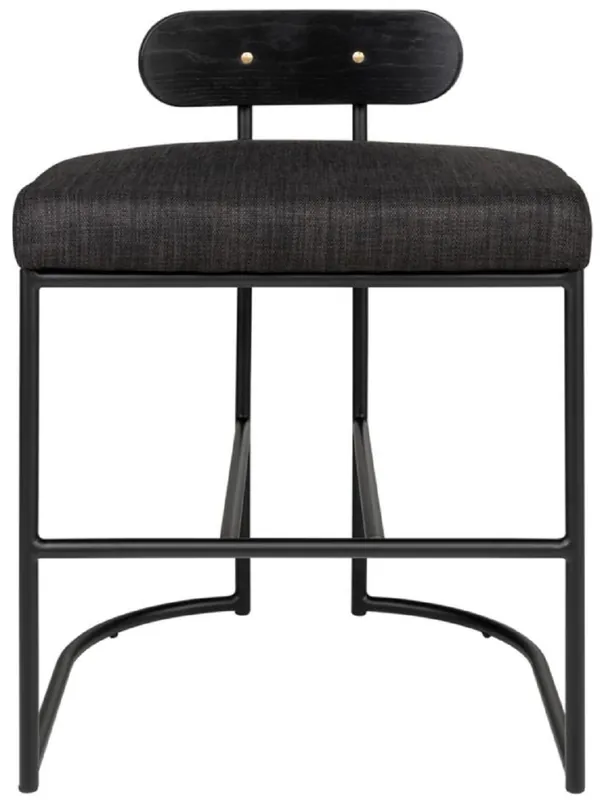 Casa Padrino chaise de salle à manger design noir 46 x 46 x H. 64,5 cm - Chaise de cuisine moderne en acier enduit de poudre - Mobilier de Salle à Manger de Luxe Ausverkauf