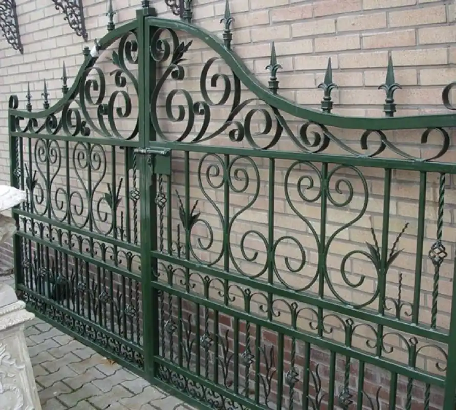 Casa Padrino Portail d'Entrée Art Nouveau Vert 336 x H. 206 cm - Portail à Deux Battants - Portail en Métal - Accessoires de Jardin Baroque et Art Nouveau Heißes Angebot