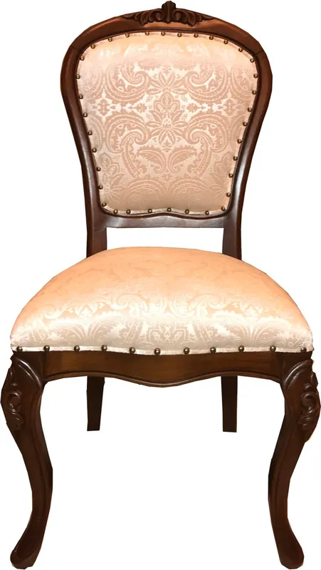 Chaise de salle à manger de luxe baroque Casa Padrino motif crème / marron - Meubles d'hôtel de luxe - Meubles baroques Must-Have