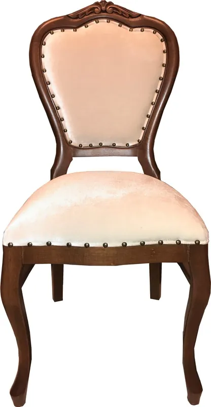 Preisreduziert Casa Padrino chaise de salle à manger de luxe baroque marron / velours crème Mod2 - mobilier baroque