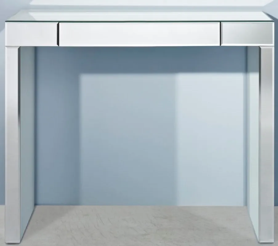 Casa Padrino console de luxe en verre miroir 100 x 30 x H. 83 cm - Table console avec tiroir - Meubles de Luxe Preiswert