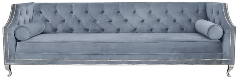 Aktuell Casa Padrino canapé Chesterfield de luxe en velours avec oreillers 225 x 84 x H. 76,5 cm - Différentes Couleurs - Meubles de Salon Chesterfield