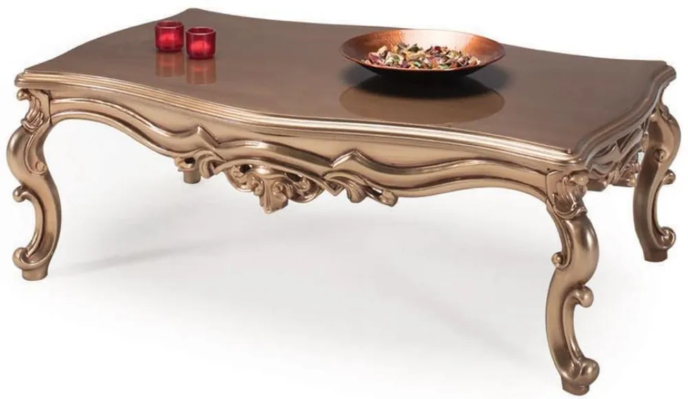 Casa Padrino table basse baroque de luxe bronze 129 x 95 x H. 48 cm - Meubles de salon - Meubles Baroques Bestseller