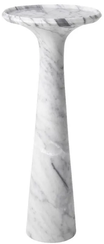 Casa Padrino table d'appoint de luxe blanc Ø 30 x H. 71,5 cm - Table d'appoint ronde en marbre de Carrare de haute qualité - Mobilier de Luxe Meistverkauft
