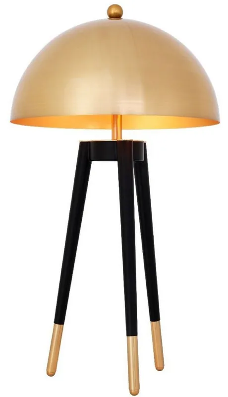Casa Padrino lampe de table de luxe or / noir Ø 38,5 x H. 69 cm - Lampe de Table Tripode Moderne avec Abat-Jour Rond en Métal Beliebt