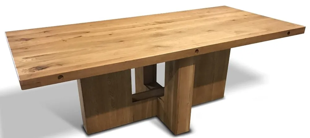 Solange Der Vorrat Reicht Casa Padrino Table à Manger de Luxe en Bois Massif - Différentes Tailles et Couleurs - Meubles de Salle à Manger Rustiques