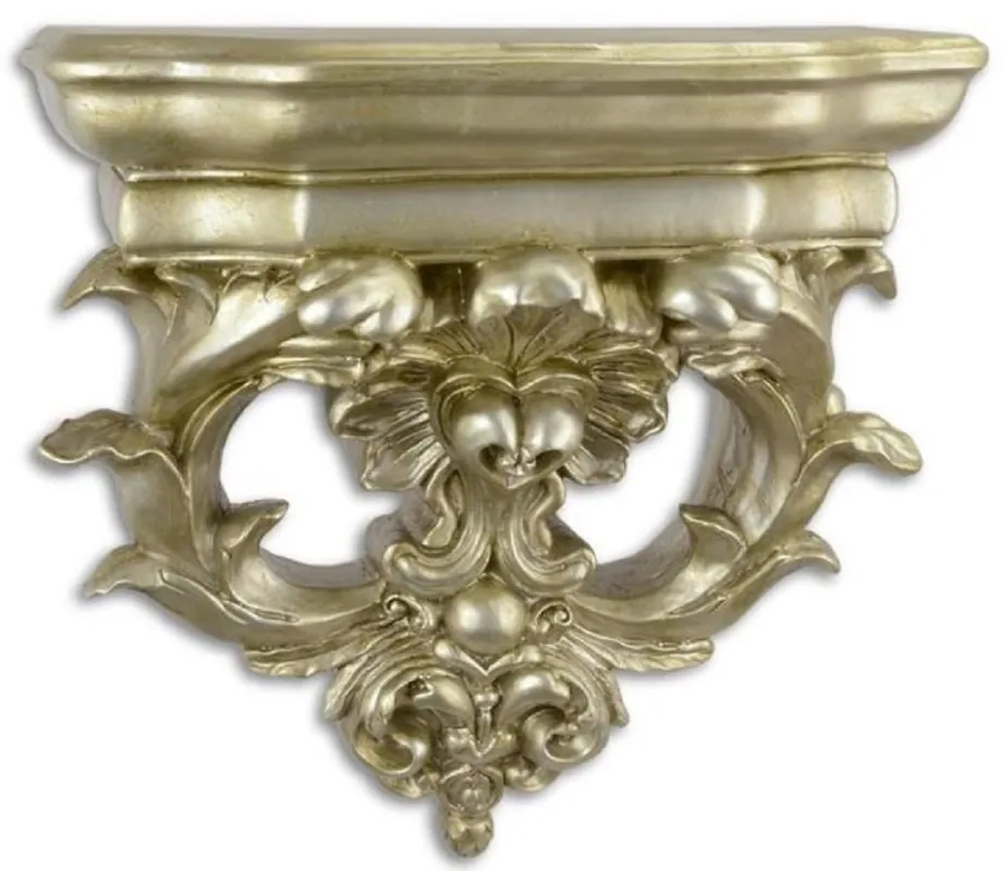 Meistverkauft Casa Padrino console mur baroque en résine argent 36,3 x 17,6 x H. 38,1 cm - Décoration Murale de Style Baroque