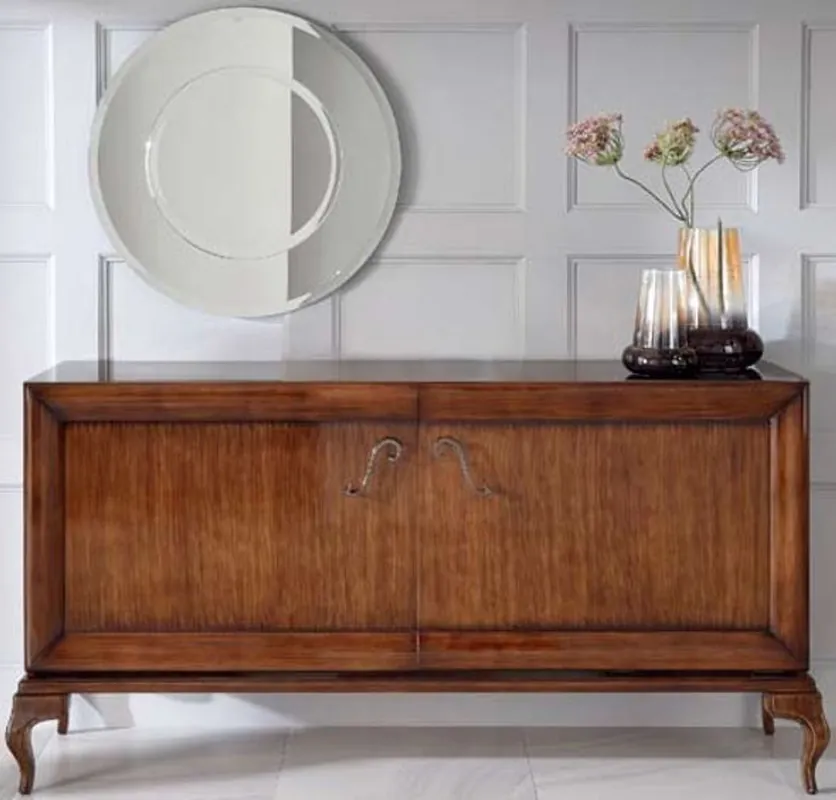 Casa Padrino commode néoclassique de luxe avec 2 portes marron 187 x 52 x H. 95 cm - Buffet en bois massif - Mobilier de Salon Art Déco Top-Angebot