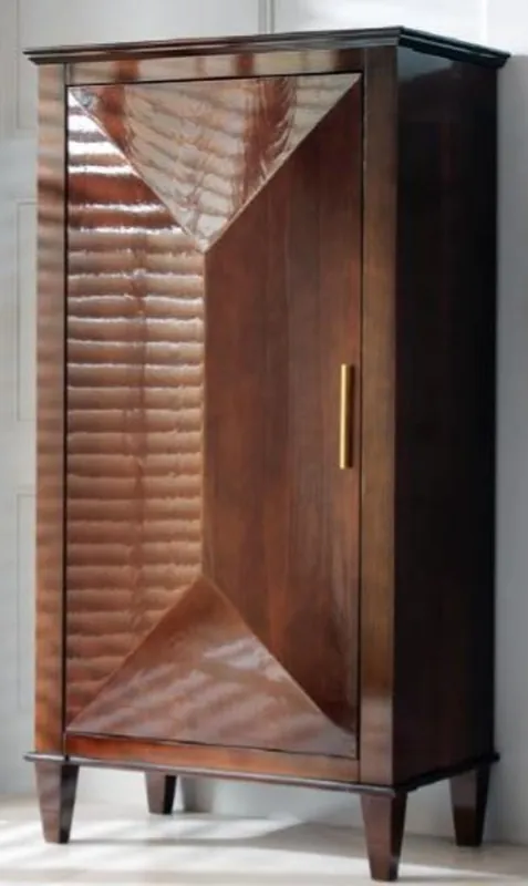 Casa Padrino armoire néoclassique de luxe en bois massif marron / or 79 x 45 x H. 147 cm - Armoire de salon avec porte - Meubles de Salon Schneller Versand