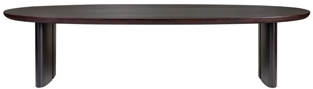 Casa Padrino table de salle à manger de luxe en placage d'eucalyptus brun foncé - Différentes Tailles - Table de cuisine ovale - Table à manger en bois massif - Meubles de Salle à Manger de Luxe Heißes Angebot