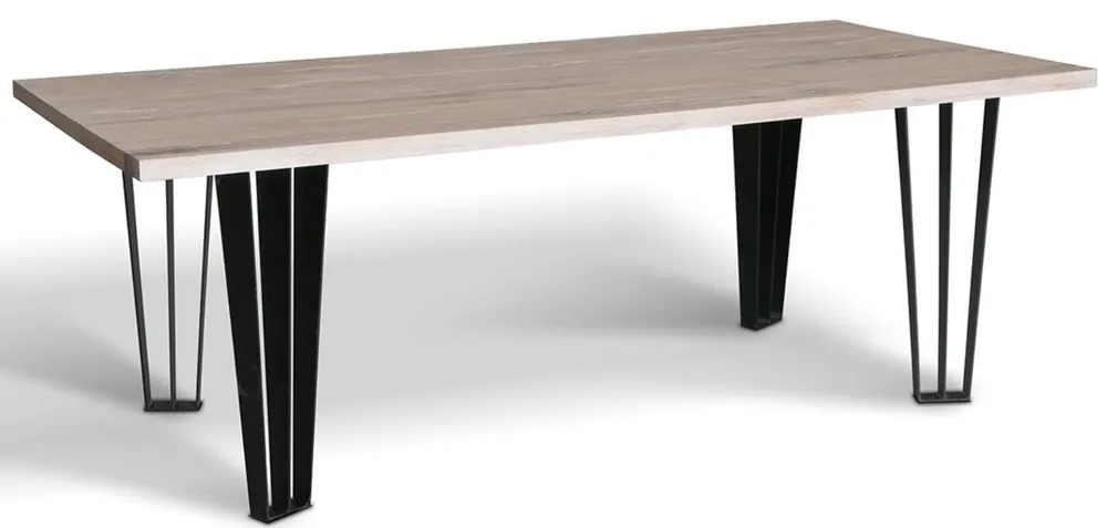 Beliebt Casa Padrino table à manger en bois massif au look rustique authentique - Différentes Couleurs et Tailles - Table de Cuisine Rectangulaire avec Plateau en Chêne Massif et Pieds en Métal
