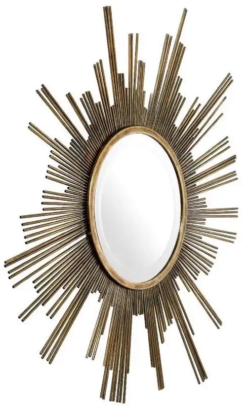 Casa Padrino miroir design laiton vintage Ø 82 cm - Miroir d'armoire - Miroir de salon - Miroir mural de luxe Highlight