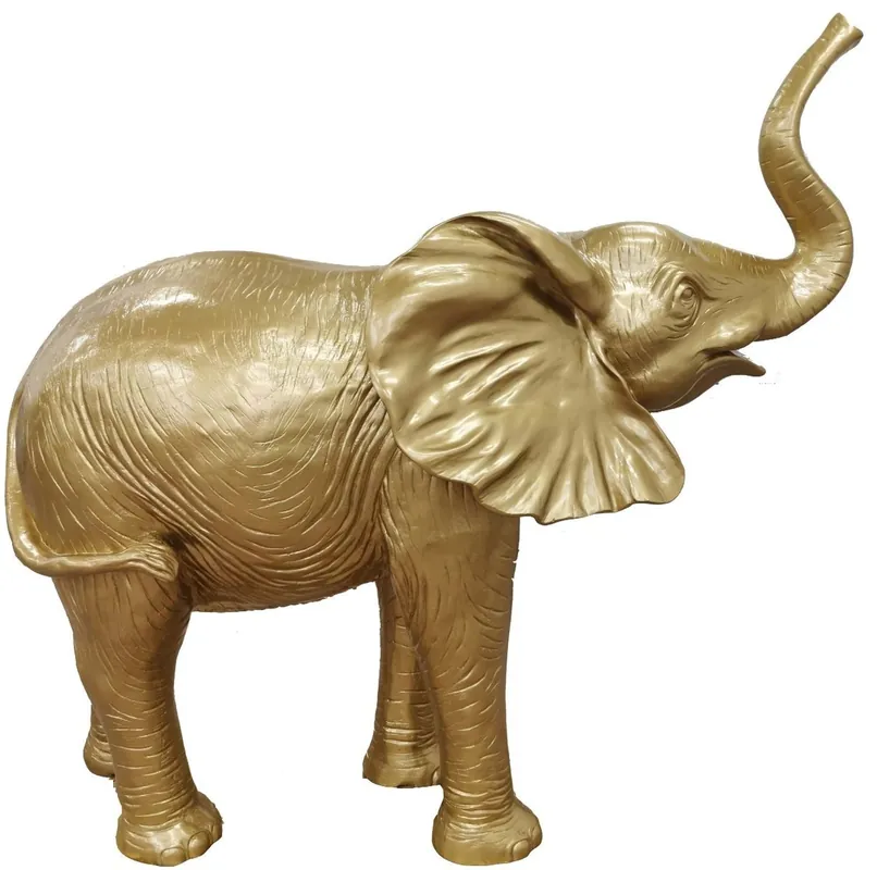 Casa Padrino figurine décoration éléphant or 160 x H. 160 cm - Immense décoration sculpture - Décoration jardin Bestseller