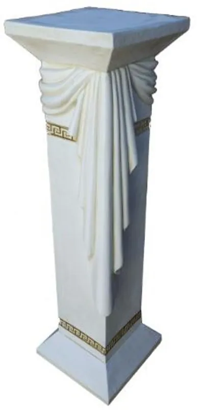 Sofort Bestellen Casa Padrino pilier baroque blanc H. 99 cm - Pilier décorative noble - Accessoires Décoratifs