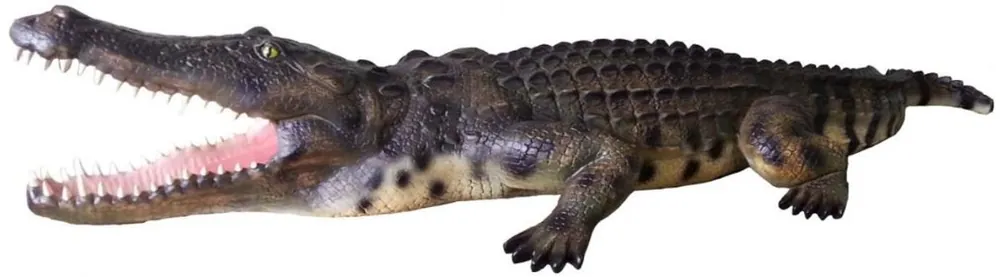 Casa Padrino sculpture décorative crocodile vert / noir / beige 320 cm - Immense figurine de jardin grandeur nature - Décoration de Jardin Jetzt Bestellen
