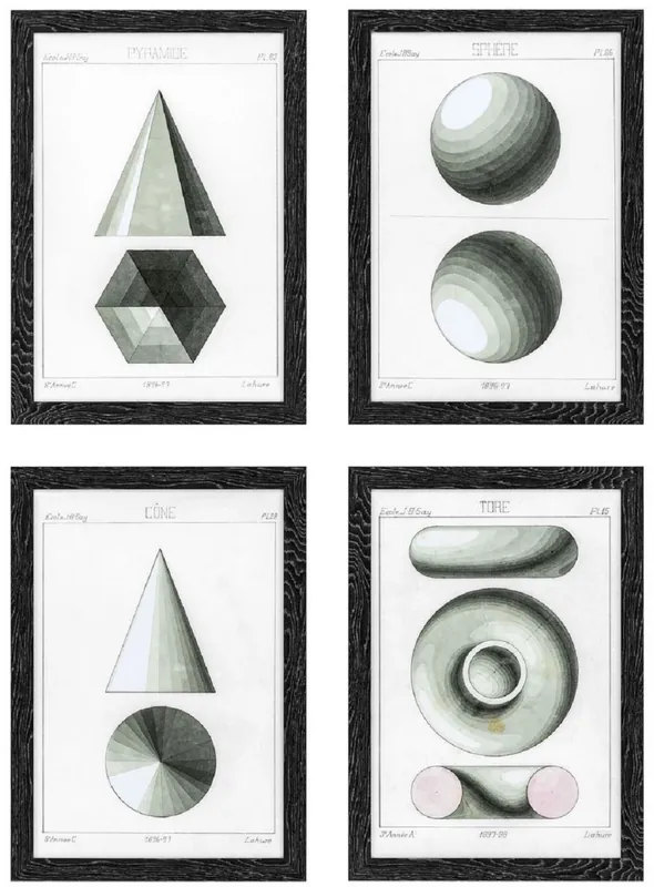 Meistverkauft Casa Padrino ensemble de images de luxe projections sphériques noir / blanc / gris 59 x H. 83 cm - Images Murales d'Art - Décorations Murales - Accessoires Décoratifs