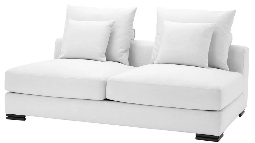 Geprüft Casa Padrino canapé de luxe blanc / noir 182 x 108 x H. 90 cm - Canapé de salon extensible avec oreillers - Mobilier de Luxe
