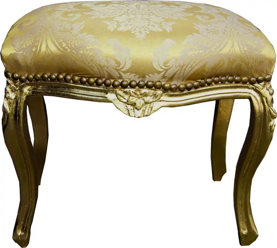 Sonderaktion TabTabouret baroque Casa Padrino motif bouquet d'or / médium doré