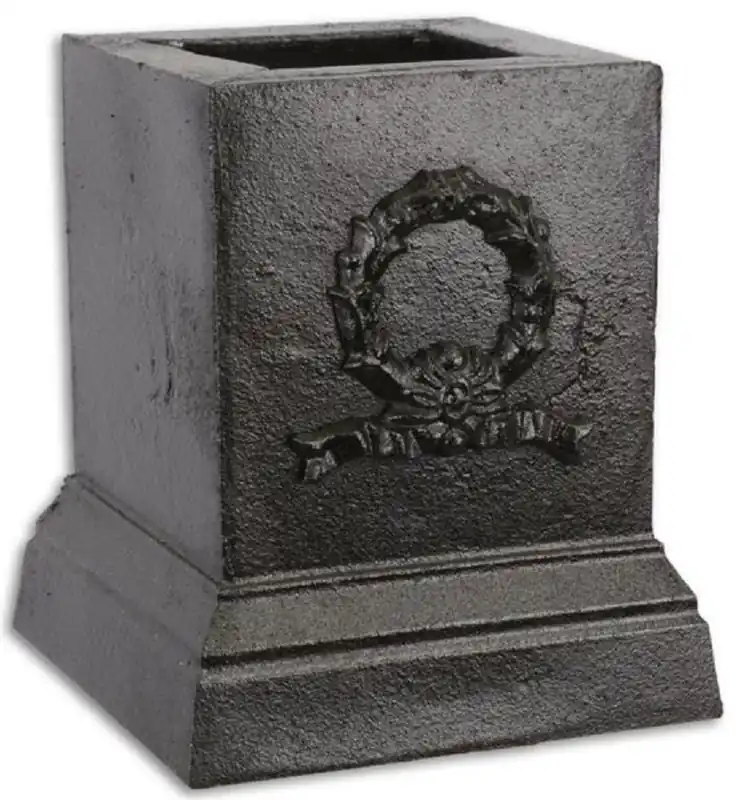 Casa Padrino piédestal décorative baroque noir 17,1 x 17,1 x H. 19,8 cm - Base en fonte de style baroque - Accessoires Décoratifs Baroques Echt
