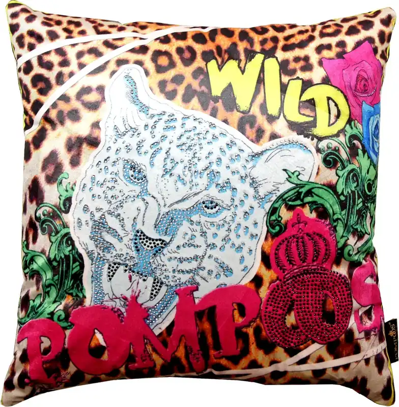 Coussin décoratif design Harald Glööckler Pompöös de Casa Padrino Leopard - Collection d'art - Markenware