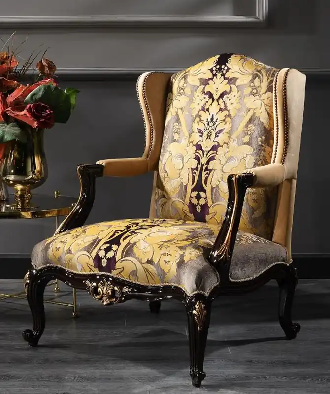 Geprüft Casa Padrino fauteuil baroque de luxe beige / noir / or 79 x 80 x H. 108 cm - Fauteuil de salon noble de style baroque - Qualité de Luxe