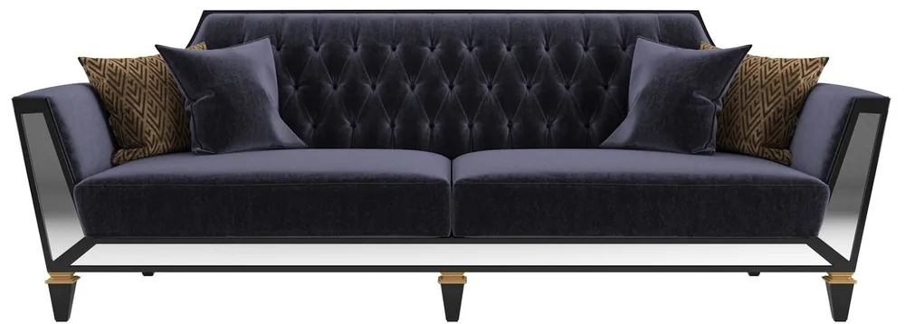 Heißes Angebot Casa Padrino canapé de salon baroque de luxe pourpre / noir / or 260 x 95 x H. 93 cm - Meubles de salon magnifique de style baroque
