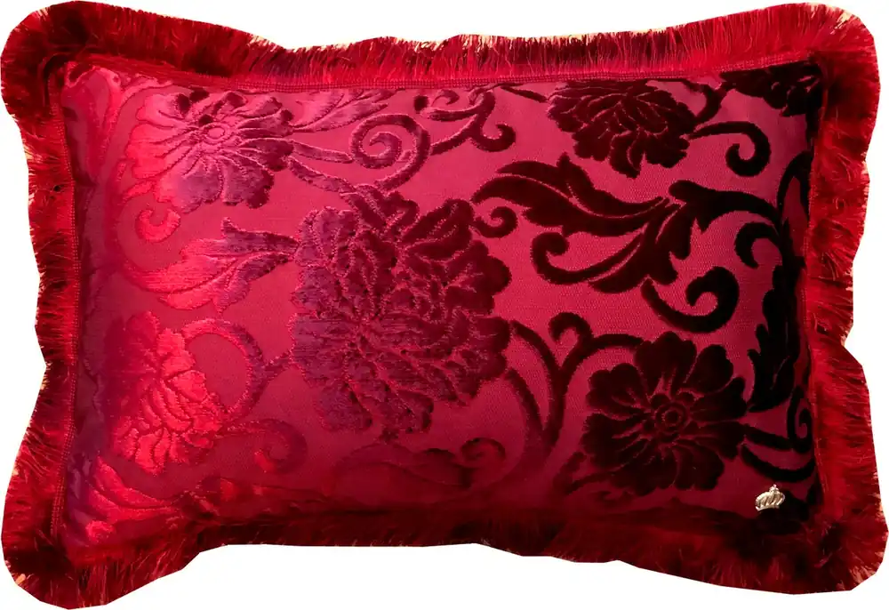 Sonderaktion Oreiller de luxe Pompöös by Casa Padrino by Harald Glööckler Elegance Collection Baroque pattern Bordeaux 35 x 55 cm - oreiller de luxe
