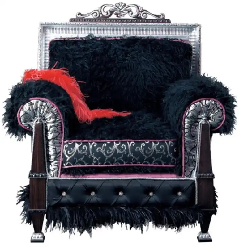 Must-Have Casa Padrino fauteuil trône baroque de luxe brun foncé / noir / argent / violet 86 x 80 x H. 99 cm - Fauteuil de salon magnifique - Qualité de première classe - Fabriqué en Italie
