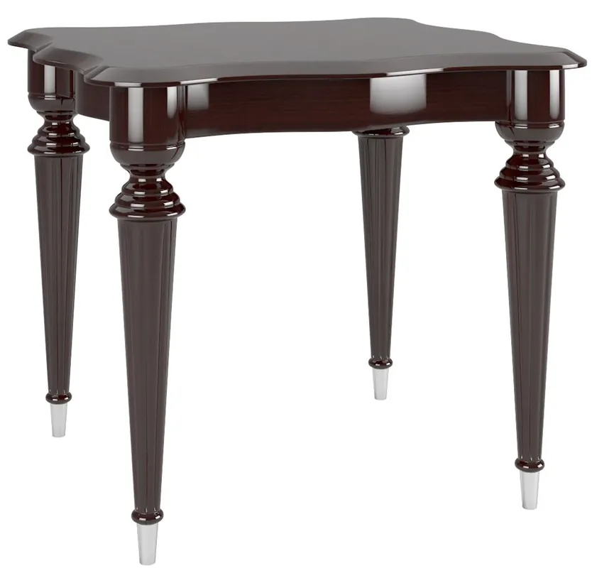 Neue Kollektion Casa Padrino table d'appoint baroque de luxe brun foncé brillant / argent 60 x 60 x H. 45 cm - Table noble de style baroque - Mobilier de salon baroque