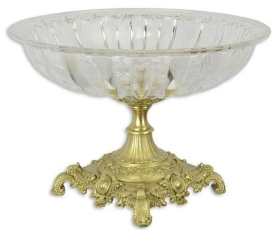 Schneller Versand Casa Padrino bol baroque or Ø 39,5 x H. 27 cm - Bol à fruits rond de style baroque - Accessoires de décoration baroque