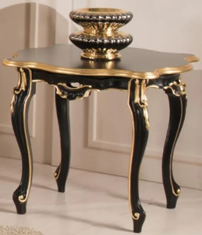 Online Kaufen Casa Padrino table d'appoint baroque de luxe noir / or 62 x 62 x H. 57 cm - Table noble de style baroque - Mobilier de salon baroque