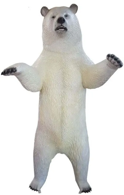 Sichere Zahlung Casa Padrino sculpture décorative ours blanc / noir 118 x H. 240 cm - Figurine Animalière Décorative Grandeur Nature - Figurine de Décoration de Jardin Résistante aux Intempéries