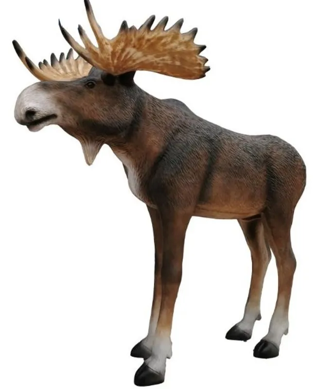 Preisreduziert Casa Padrino sculpture décorative orignal brun / blanc / noir 250 x H. 210 cm - Figurine Animalière Décorative Grandeur Nature - Figurine de Décoration de Jardin Résistante aux Intempéries