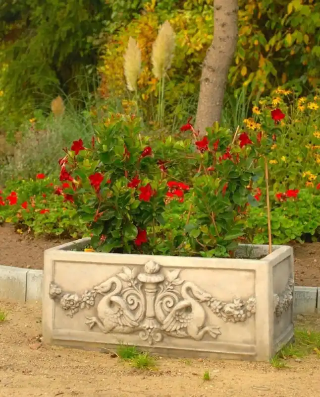 Expressversand Casa Padrino Pot de Fleurs Baroque Crème Antique 36 x 81 x H.43 cm - Pot de Fleurs Carré de Style Baroque - Pot de Fleurs - Pot de Fleurs Art Nouveau