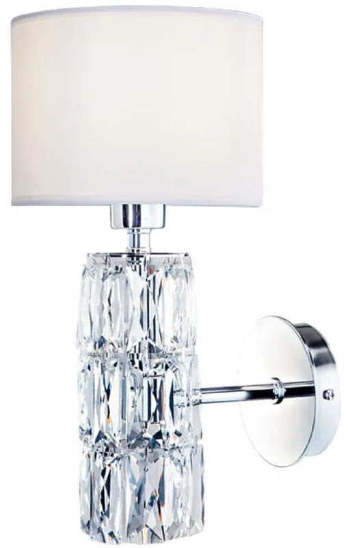 Knallerangebot Casa Padrino applique murale design argent / blanc 15 x 19 x H. 31 cm - Applique moderne en métal avec des éléments en verre élégants et un abat-jour rond
