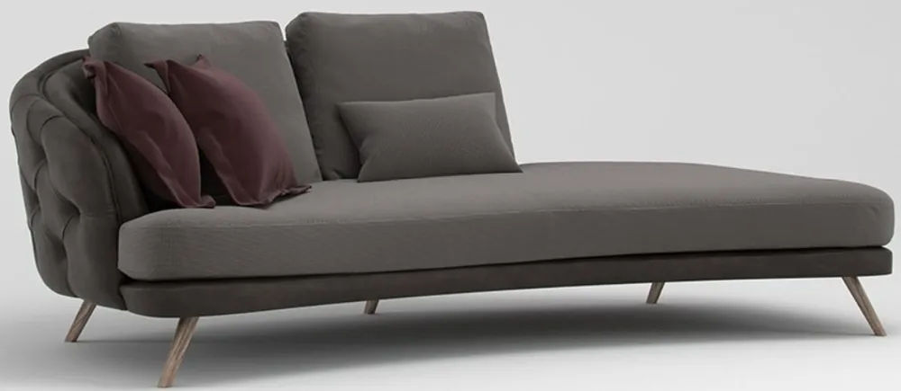 Aktuell Casa Padrino canapé 2 places Chesterfield de luxe gris / marron 220 x 95 x H. 85 cm - Canapé-Lit - Mobilier de Salon
