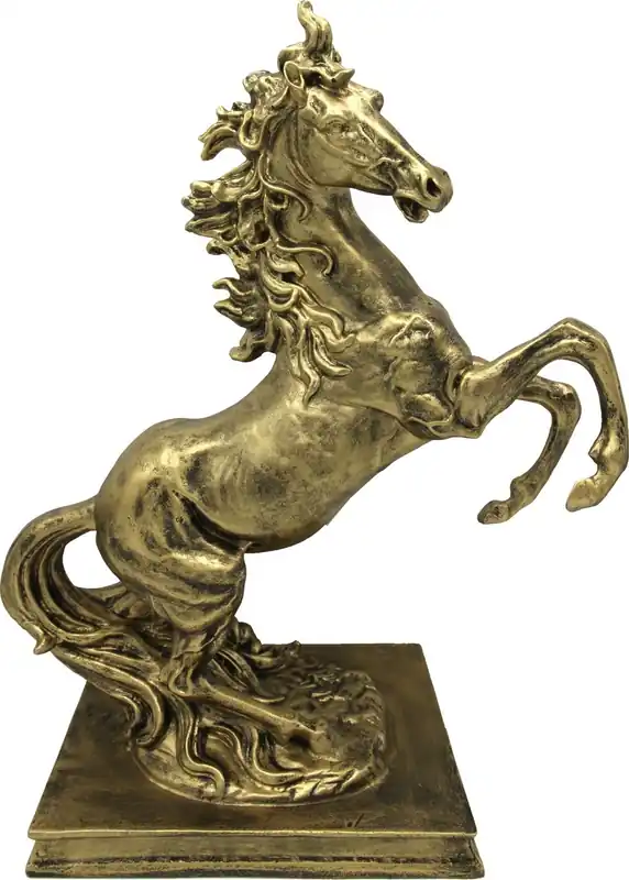 Preisknaller Casa Padrino sculpture cheval sauvage or H 45 x 35 x 20 cm - figure décoration baroque