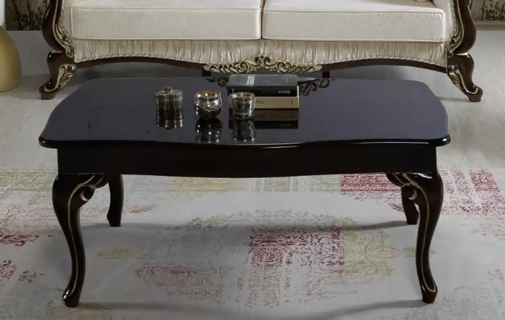Angebot Casa Padrino table basse baroque noir / or 105 x 74 x H. 50 cm - Table de salon de style baroque - Mobilier de salon baroque