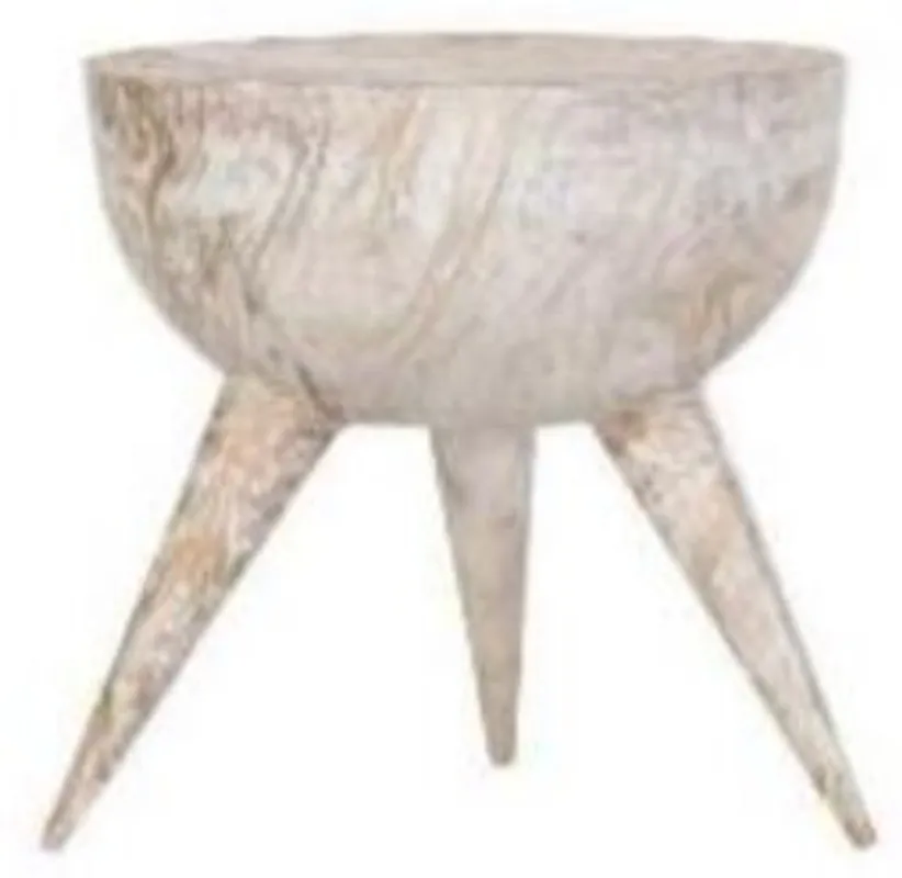 Casa Padrino table d'appoint de luxe blanc / or Ø 42 x H. 46 cm - Table ronde tripode en aluminium aspect marbre - Meubles de Salon Wochenendangebot